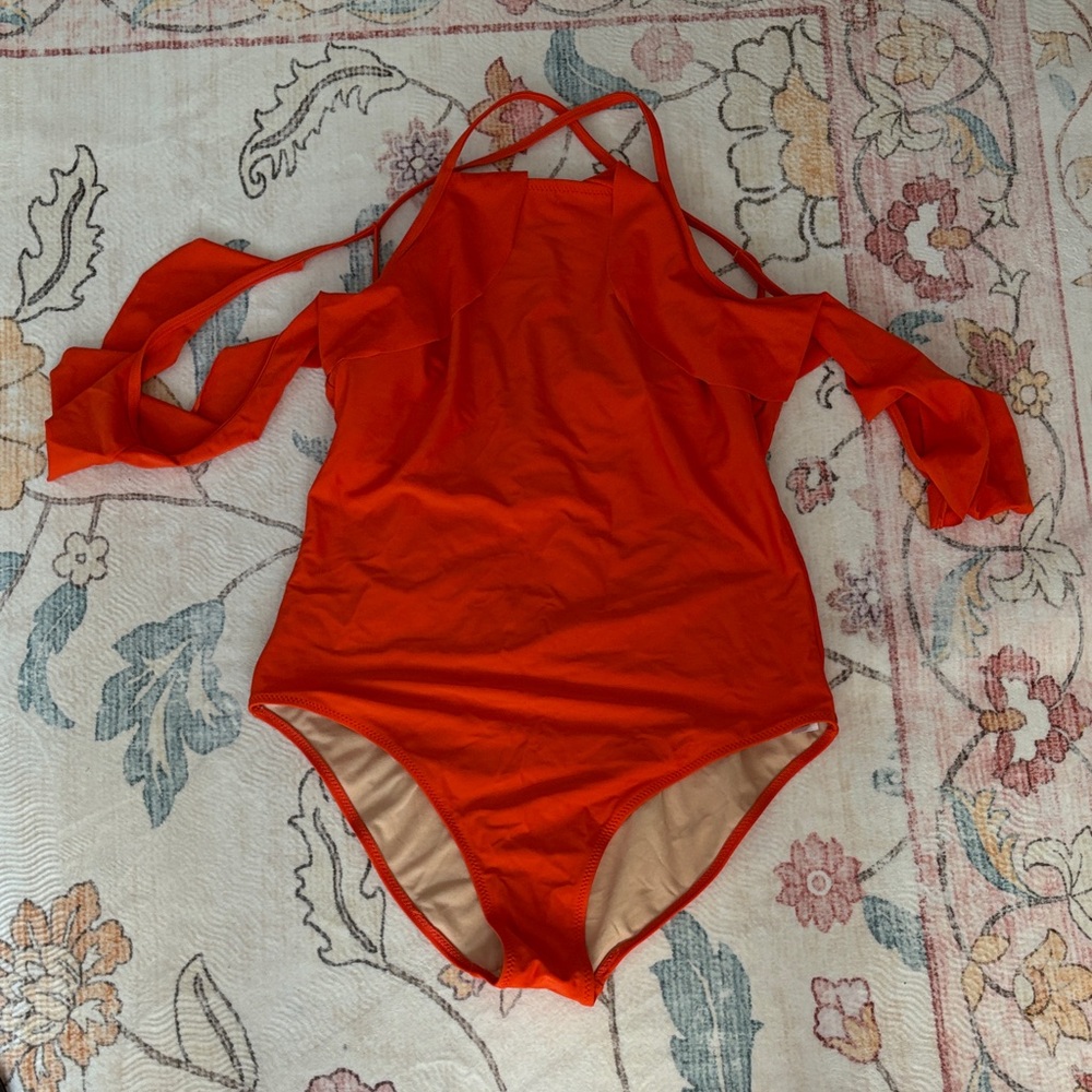 Old Navy Women's Orange One Piece Swimsuit
